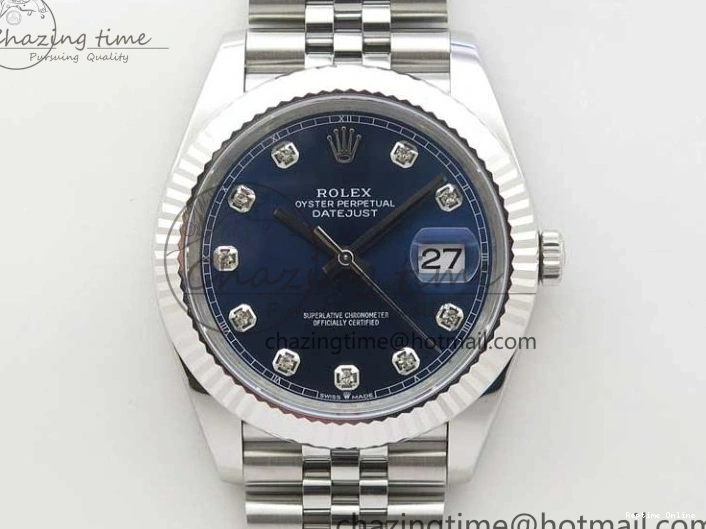 0406 Cozy New DateJust 41 126334 ARF 1:1 Best Edition 904L Steel Blue Diamonds Dial on Jubilee Bracelet A 2548